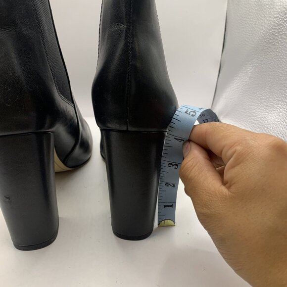 Sam Edelman Women's Case Leather Block-Heel Booties Black size 10 Ankle D17 - Picture 5 of 11